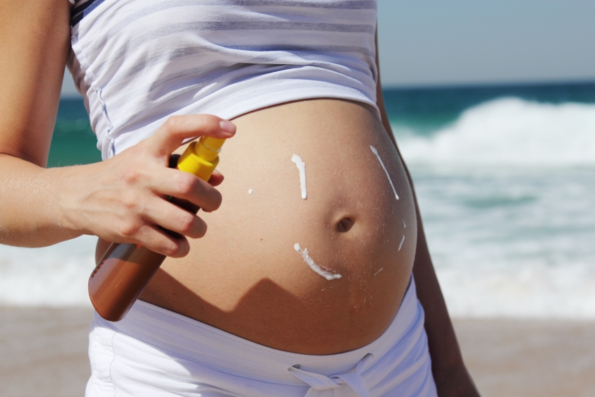 protección solar embarazada